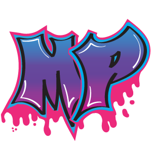 graffiti style sticker IR